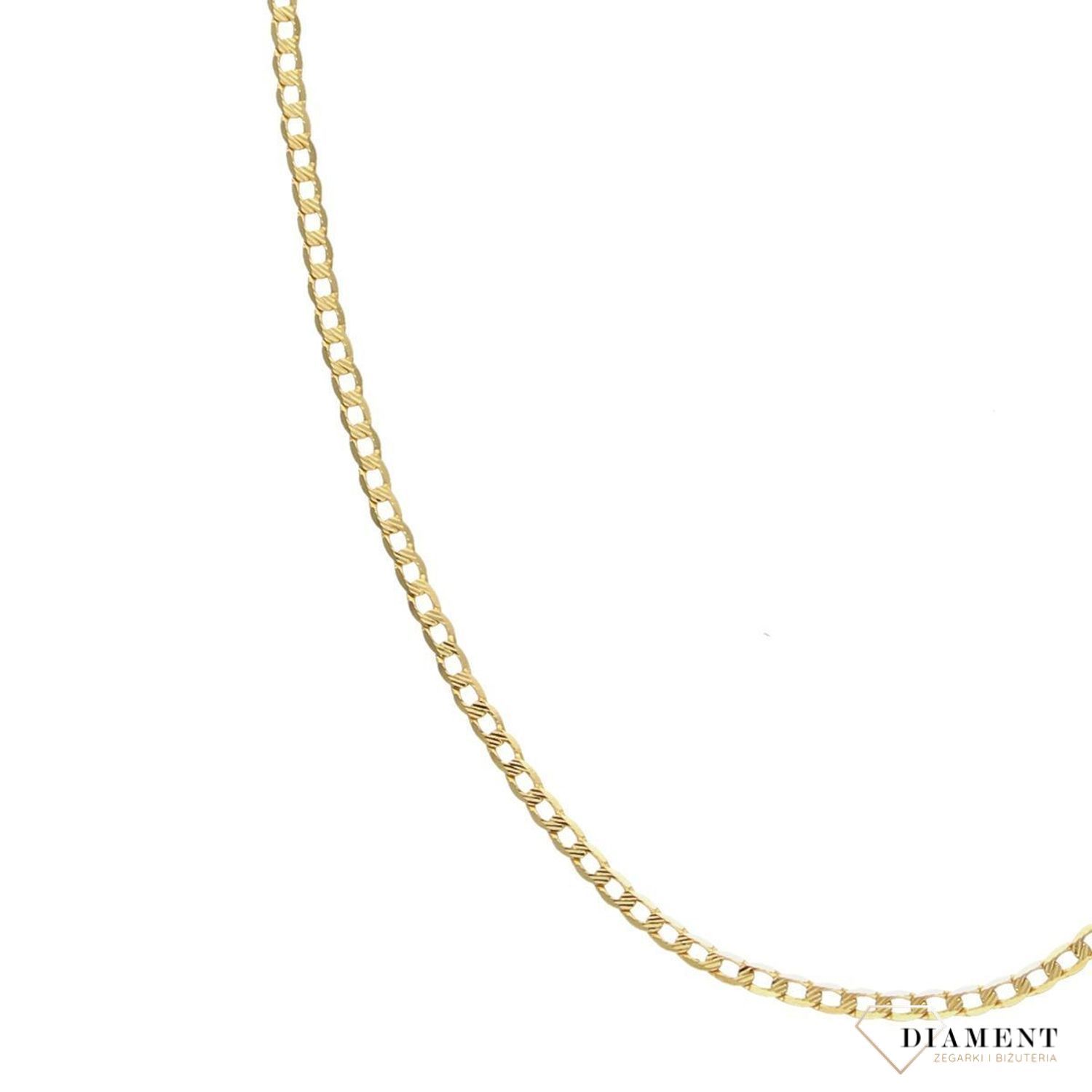 Złoty łańcuszek damski 585 drobna pancerka 1102-040 585 (1).jpg